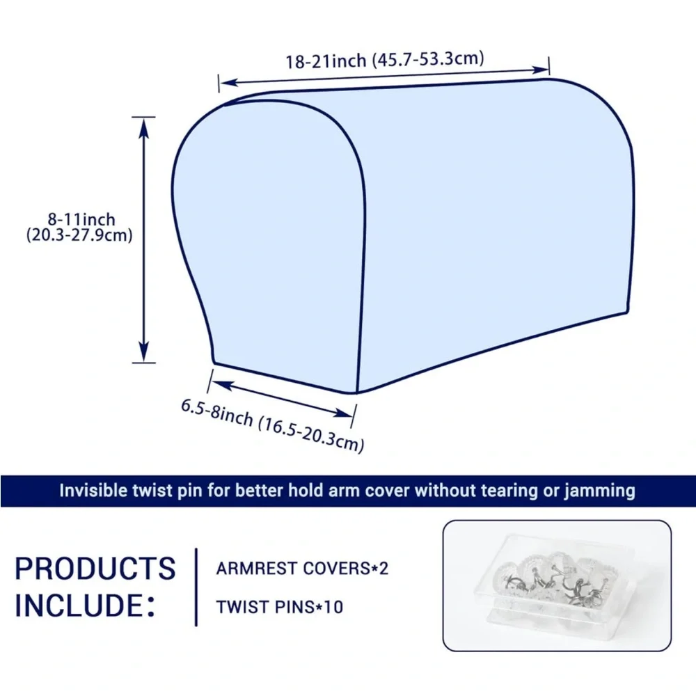 subrtex Stretch Armrest Covers Spandex Arm Covers